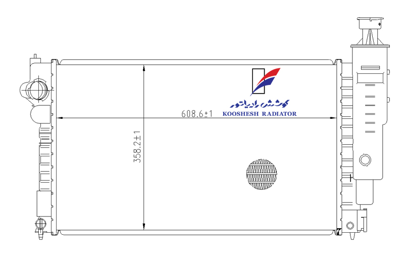 رادیاتور پژو 405 تك لول سوپاپ دار کوشش رادیاتور - Image 2