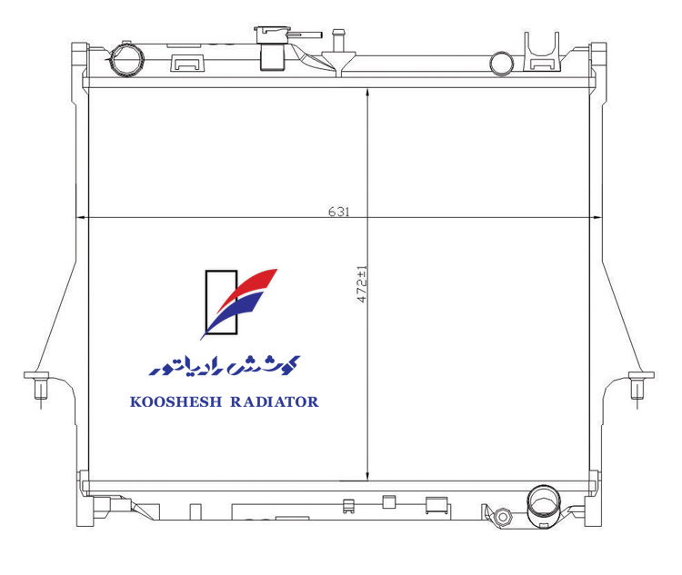رادیاتور وانت ایسوزو 3 تن D - Max کوشش رادیاتور - Image 2