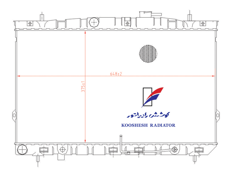 رادیاتور هیوندای آوانته دنده ای کوشش رادیاتور - Image 2