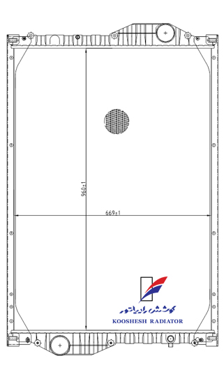 رادیاتور اتوبوس بنز C457 (آلومینیومی) کوشش رادیاتور - Image 3