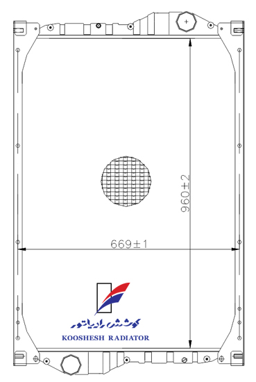 رادیاتور اتوبوس بنز C457 (مسی برنجی) کوشش رادیاتور - Image 3