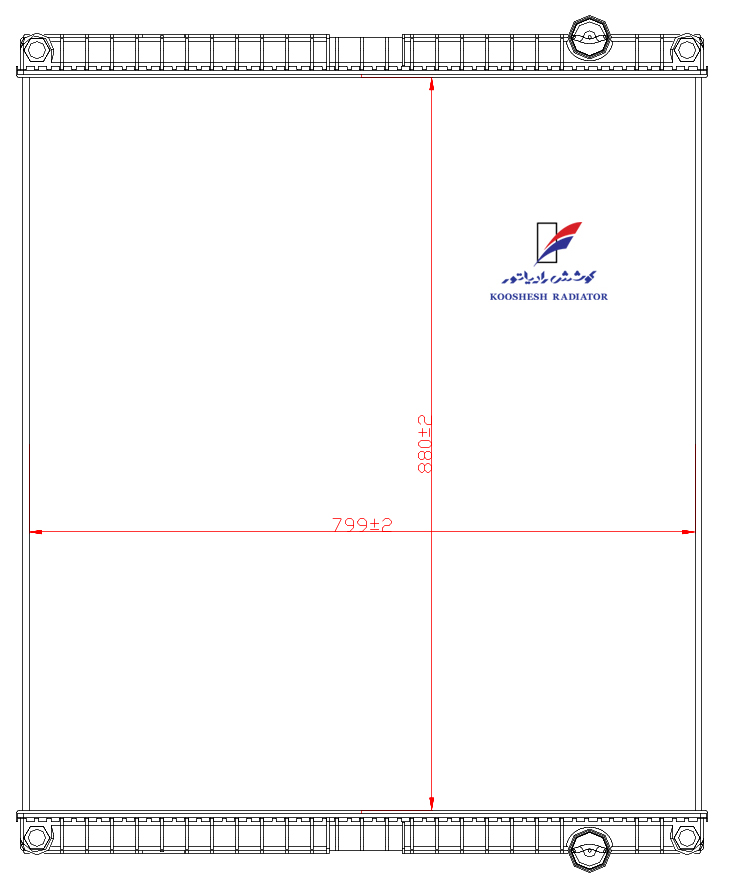 رادیاتور اتوبوس ولوو B9 -TX آلومینیومی کوشش رادیاتور - Image 2