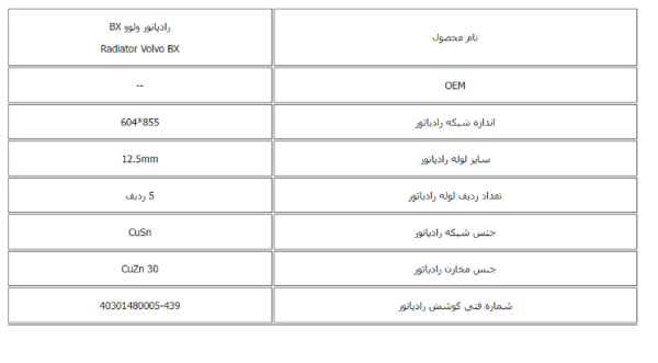 رادیاتور ولوو BX کوشش رادیاتور - Image 3